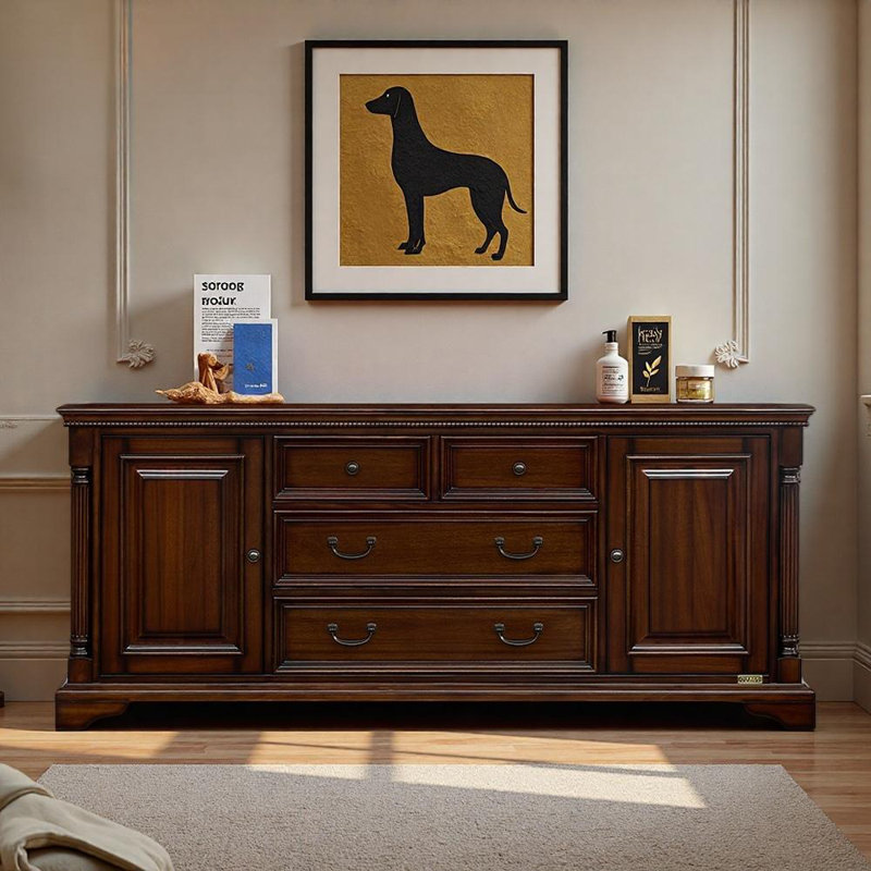 Retro Solid Wood Sideboard
