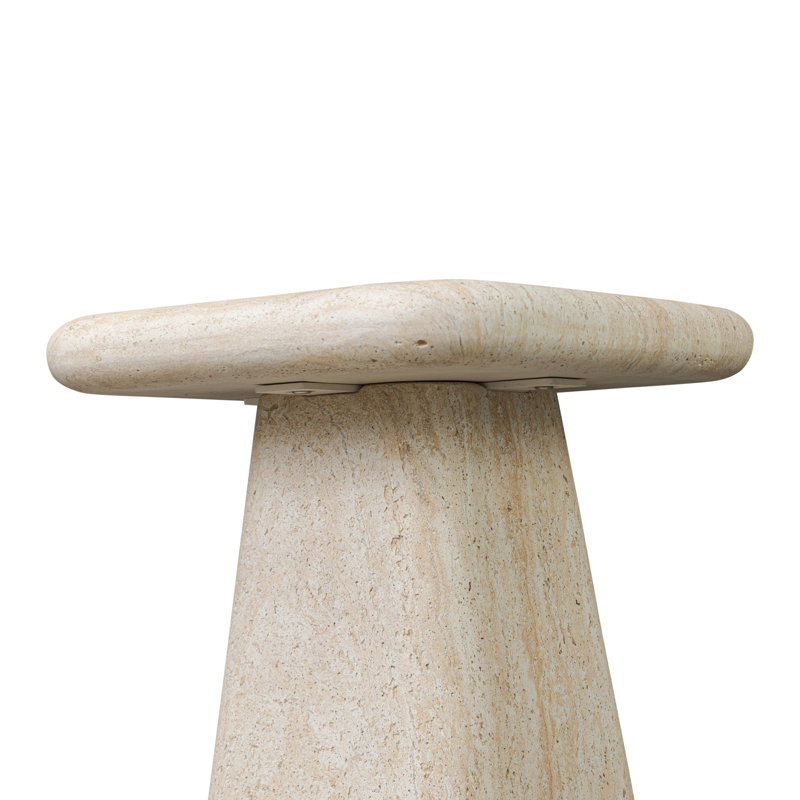 Table de bout extérieure Aqua Cava - Béton texturé sable