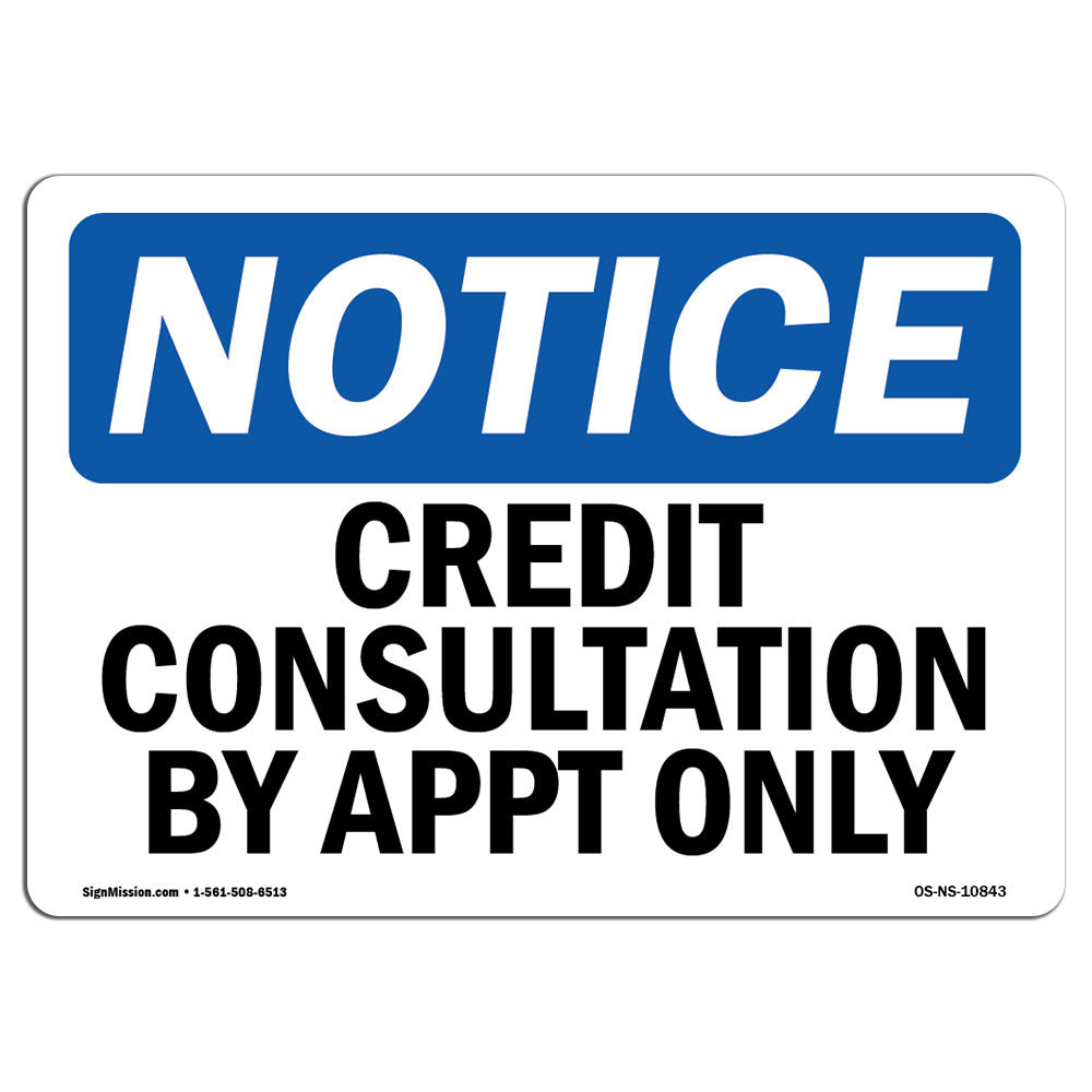 Consulation Available. Sign SignMission Credit Consultation by Appt Only Sign | Wayfair