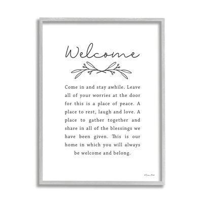«Welcome Home Quote» par Susan Ball - Art textuel