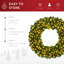 Artificial Pre-Lit Fir Christmas Wreath Decoration w/ LED Lights, 930 Tips, Power Plug-In-1022854673