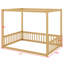 Structure de lit à baldaquin en bois avec clôture et garde-corps-224433838