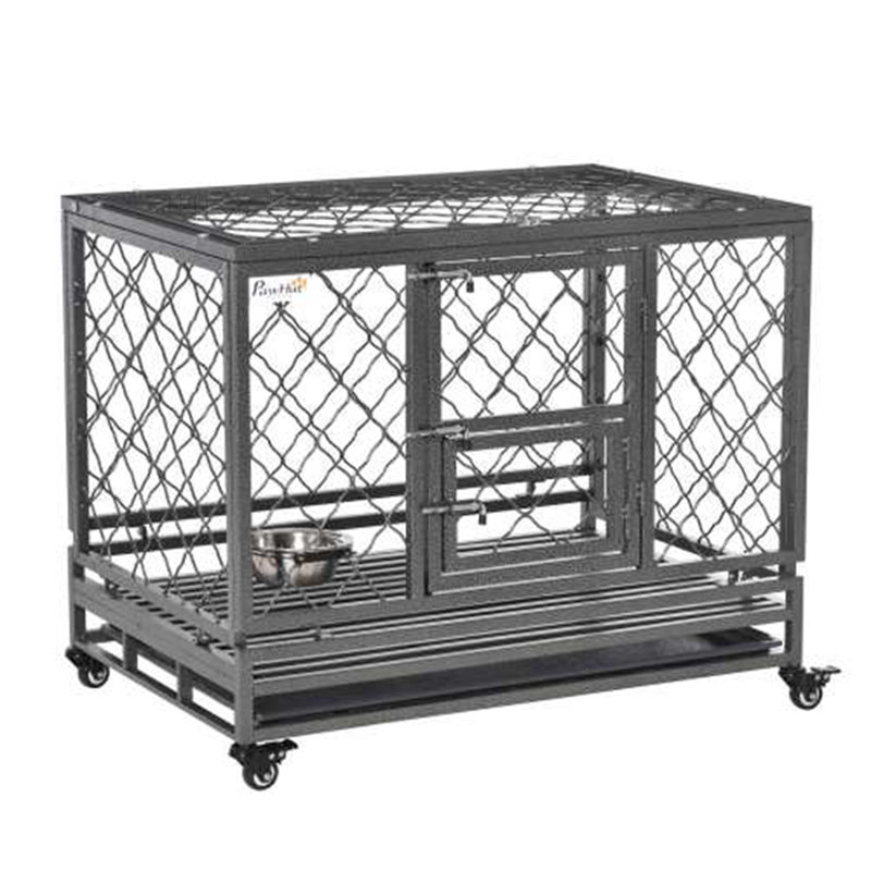 Parc pour chien avec cage verrouillable en métal