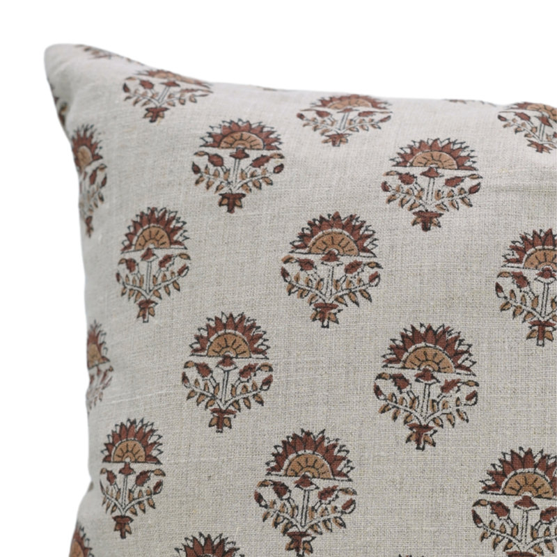 Fabdivine Decorative Pillow Cover Handmade Indrjeet Block Print Cushion for Sofa, Bed & Chair, Rectangular 36"H x 14"W