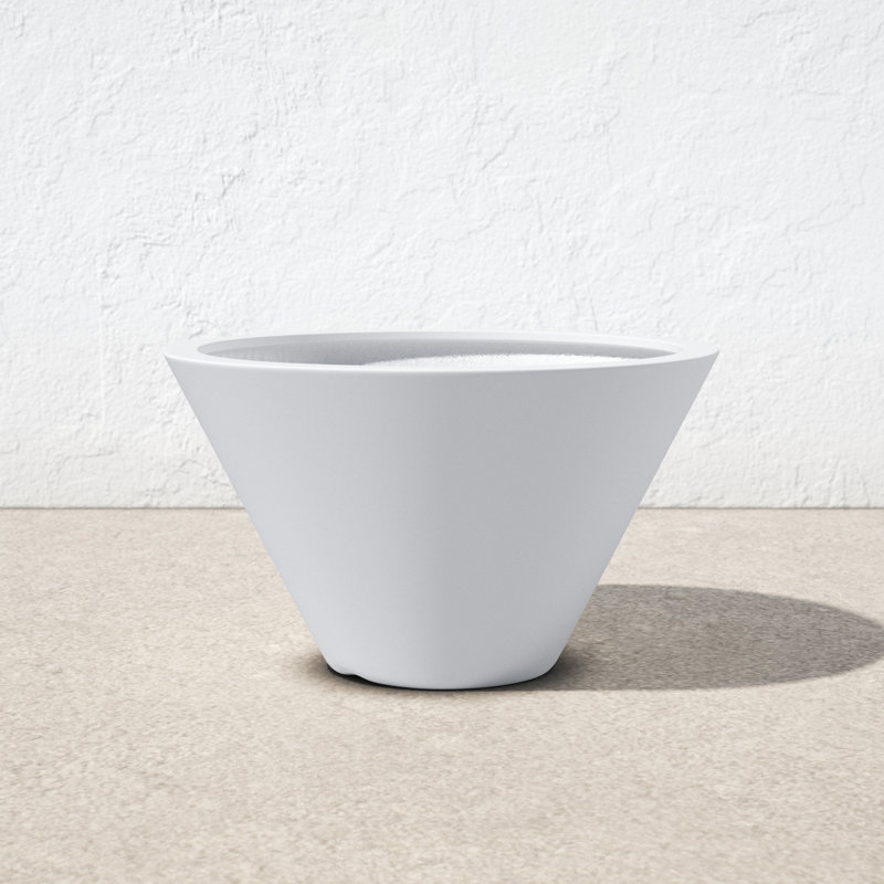 Neo Handmade Pot Planter, 11.5" H x 20.5" W x 20.5" D, White