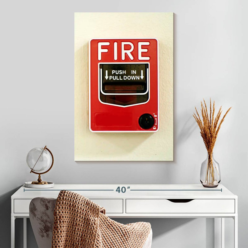 Alcaraz Fire Alarm, 30" H x 20" W