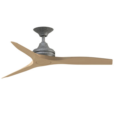 Spitfire 48 inch Indoor/Outdoor Ceiling Fan - Galvanized with Natural Blades