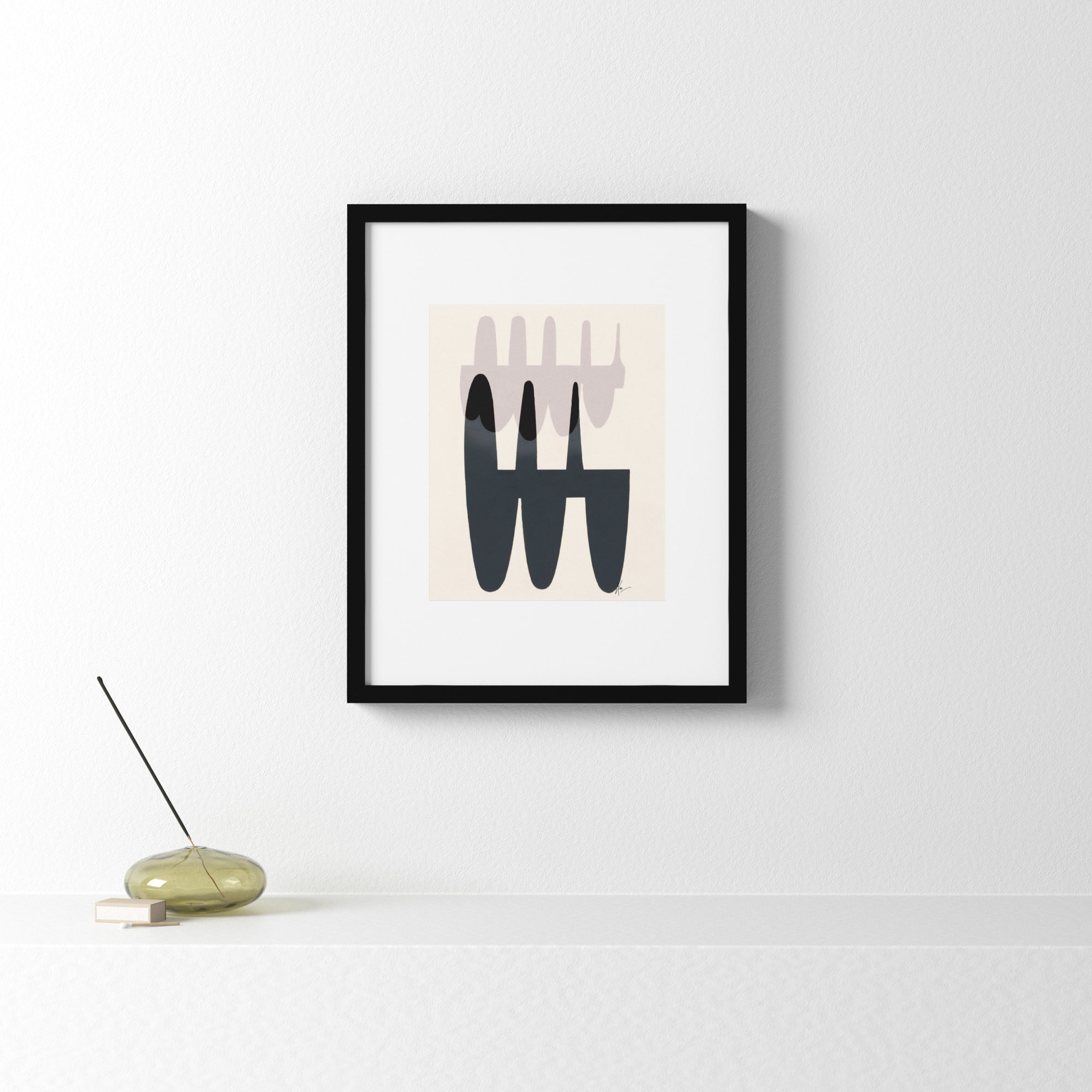 Flora 3 by Lee Lessem, Black, 20" H x 16" W x 1.25" D
