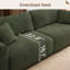 Canapé-lit rembourré Hamburg de 93 po (236 cm) avec rangement, vert-805564014