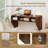 Wall-Mounted Computer Desk Home Office Floating Study Table with Spacious Tabletop Rustic Brown-782770238