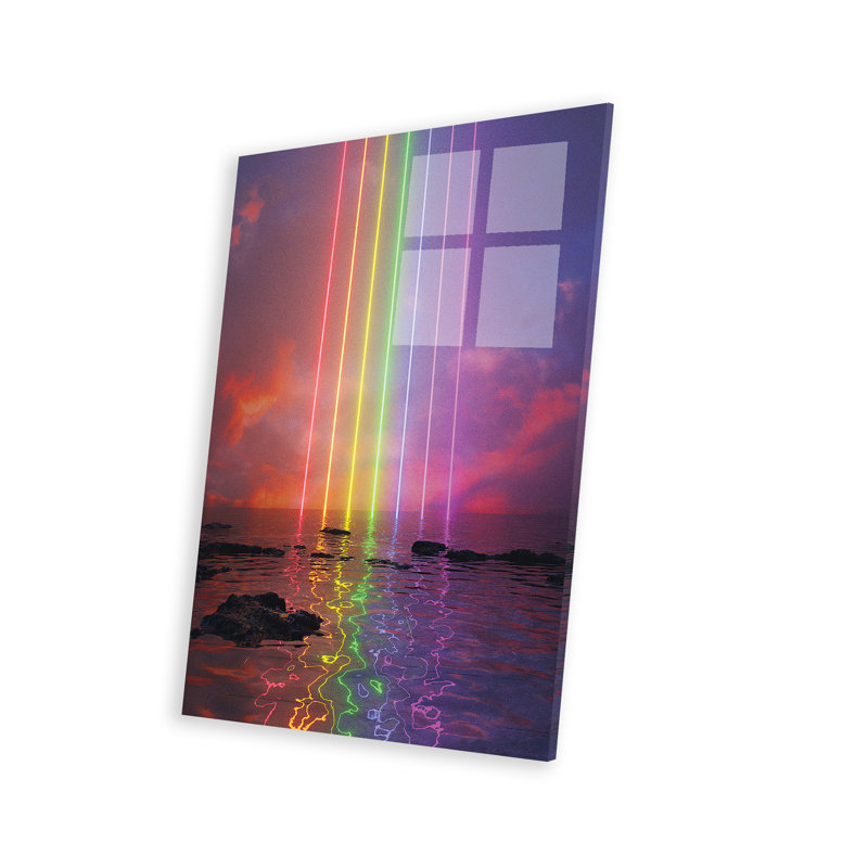 Neon Rainbow - peinture sans cadre
