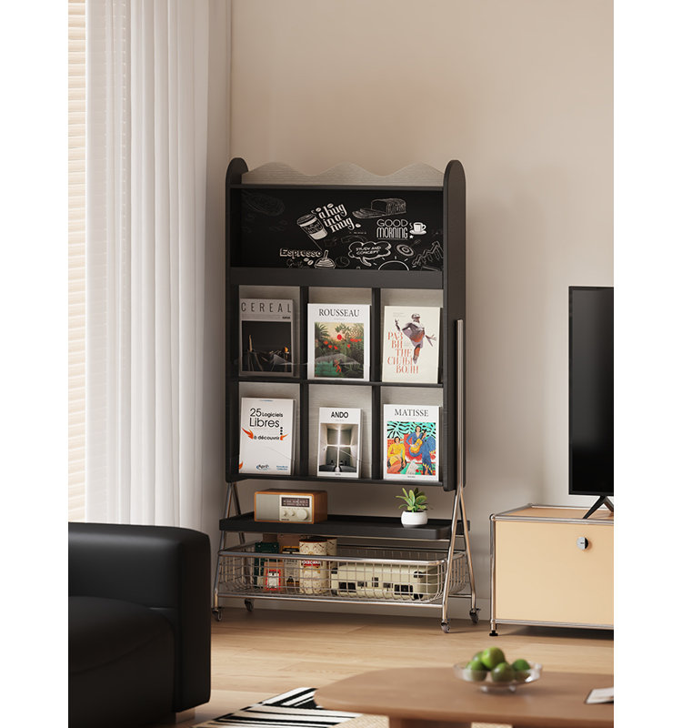 Sliding wheel bookcase