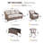 Craftedcane 5-Person Outdoor  PE Wicker Patio Conversation Set With 6" Thickness Cushions-120284832