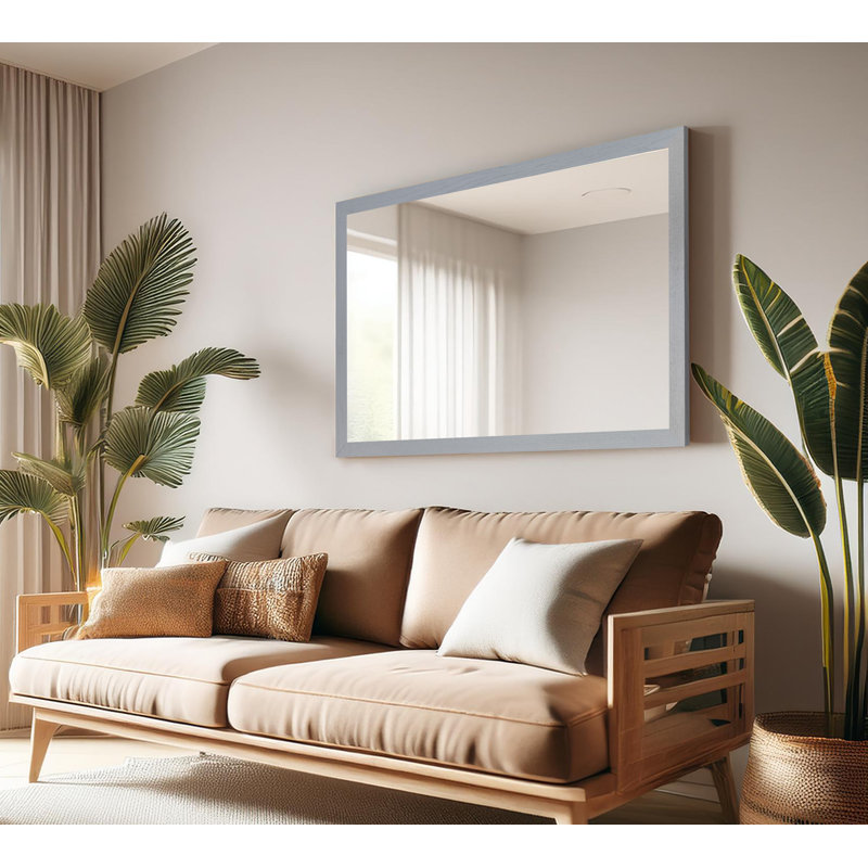 Miroir en bois franc Ebark Designs Ebark - chêne rouge 2 po, 37 po x 30 po, Gris