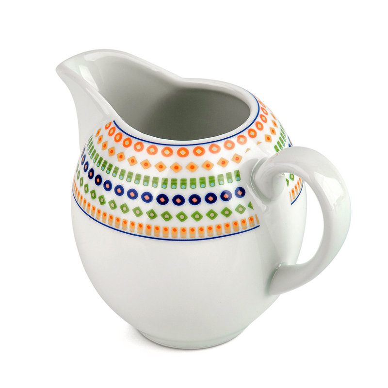 Pichet crème antique en porcelaine bohémienne