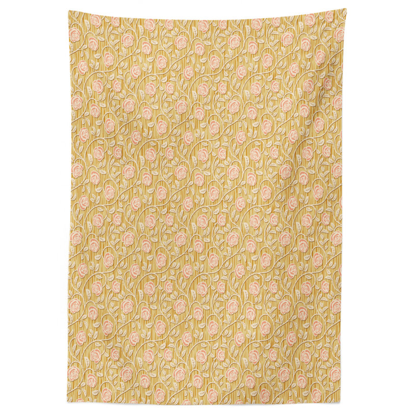 Shabby Floral Tablecloth, 90" L x 60" W