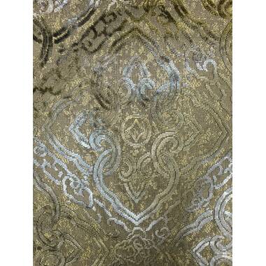 Lyon - Embossed Damask Pattern Vinyl Upholstery Fabric by the Yard