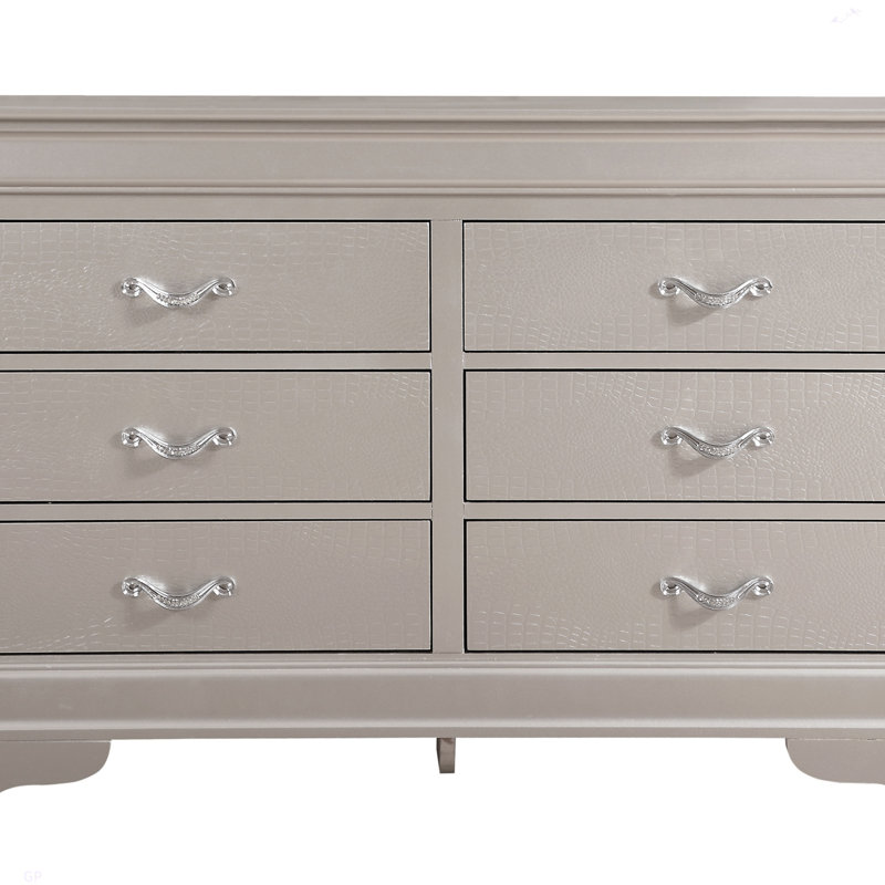 Commode Lorana G6500-D, champagne argenté, Champagne argenté