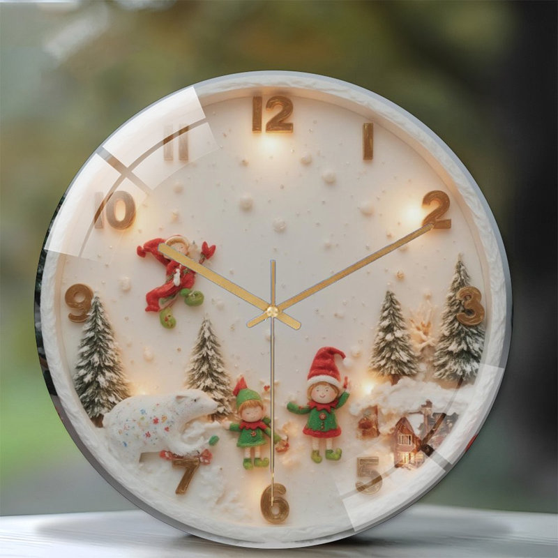 Horloge murale de Noël 12 po
