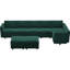 Canapé de rangement modulaire rembourré en L en velours de 143 po Teangela-1633138733
