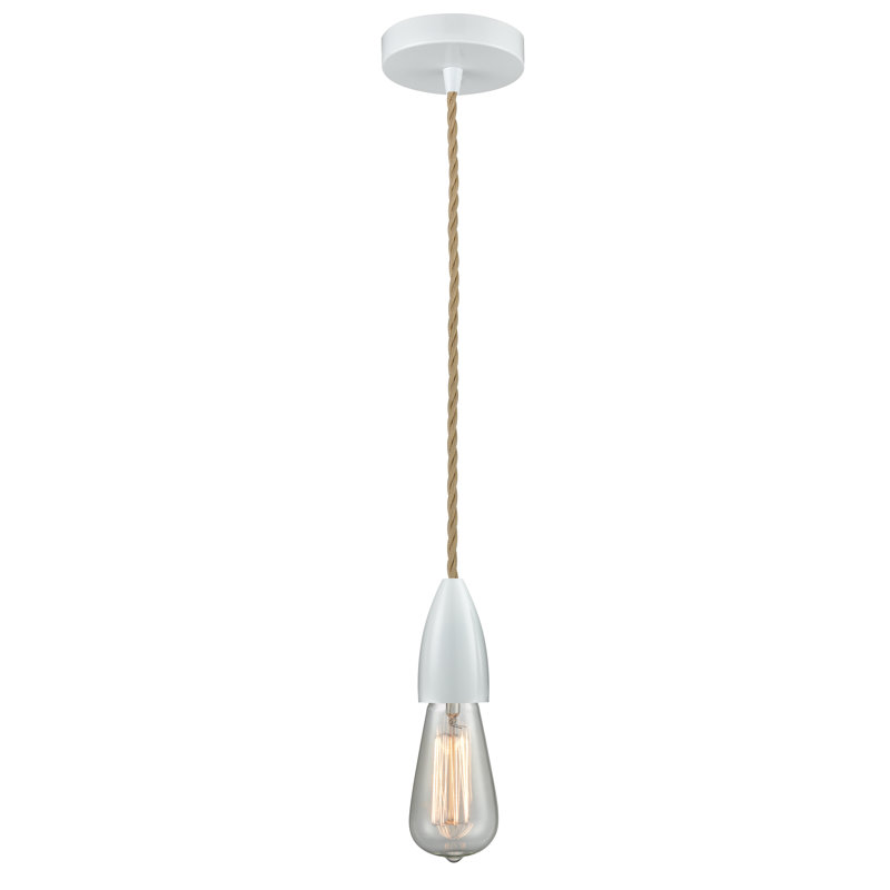 Cecile 1 - Light Single Pendant, White