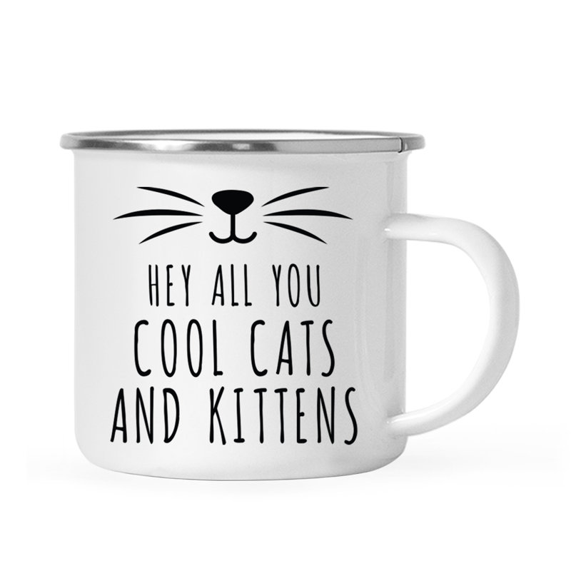 Stainless Steel Camping Mug, Hey All You Cool Cats And Kittens