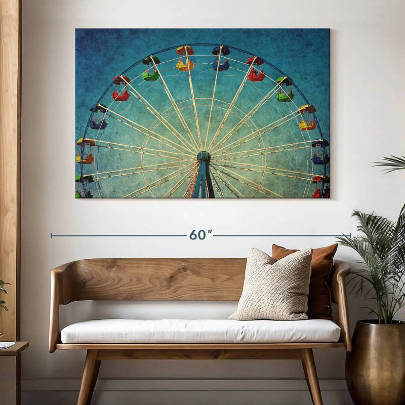 Grande roue de style rétro Kerner, H 34 po x l 51 po