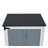 54" Two - Tone Storage Shed in Grey & White - Sloped Roof, 5 Customizable Compartments, Ideal for Outdoor Storage