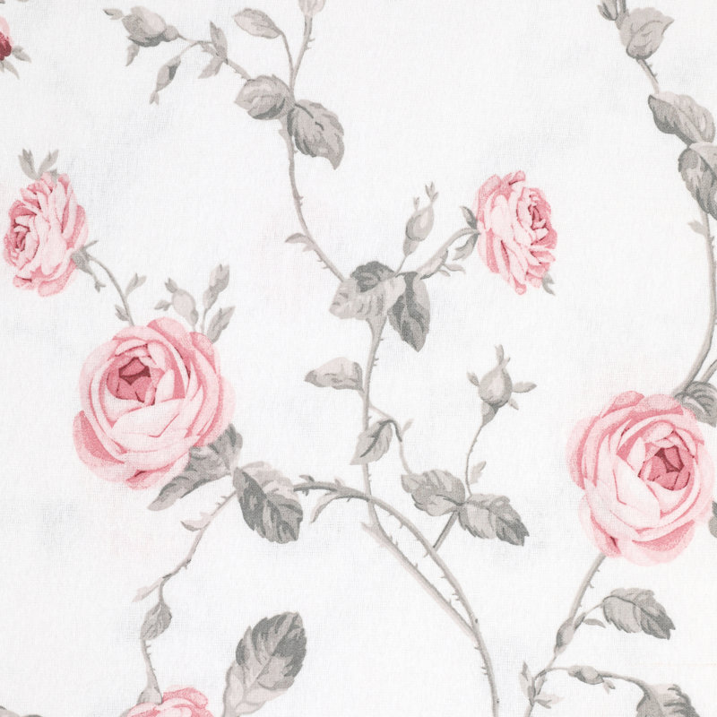 Ensemble de literie en flanelle 100 % coton, Ensemble de draps pour lit simple TG + un drap-hou, Floral rosé