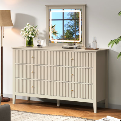 6 Drawer Dresser With Lighted Mirror