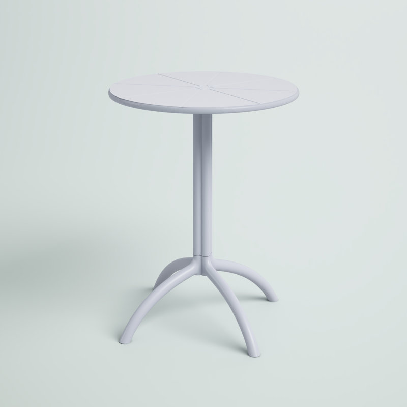 Althoff Round Outdoor Bistro Table , 23.6'' in. W 23.6'' in. D, Gray