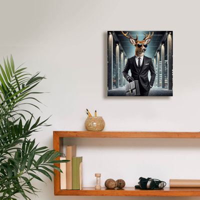 'Deer Agent' by Rey Klimt Canvas Wall Art