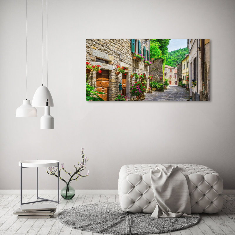 A Charming Street - Wrapped Canvas Print