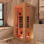 Sauna simple Erommy, sauna infrarouge lointain à faible intensité de champ, sauna maison avec haut-parleur Bluetooth, éclairage de chromothérapie et fonction de lumière rouge