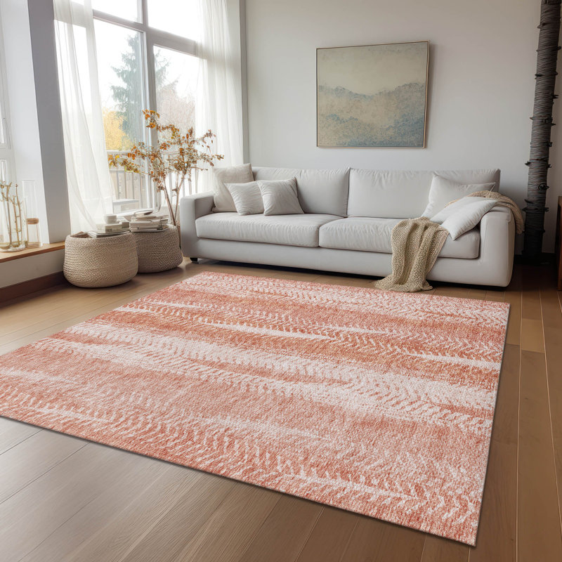 Elexa Washable Abstract Indoor / Outdoor Rug, Rectangle 2'6" x 3'10"