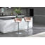 Ensemble de 2 tabourets de bar, avec repose-pieds chromé et base pivotante en velours à hauteur réglable et tabouret de bar simple chromé-501239479