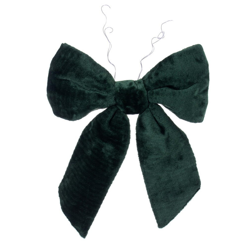 Bow, 23" H x 6" W x 18" D, Dark Green