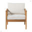 Chaise d'appoint contemporaine en bois d'eucalyptus
