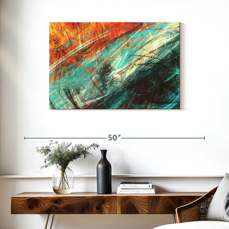 Avery Elemental Clash Abstract, 24" H x 36" W