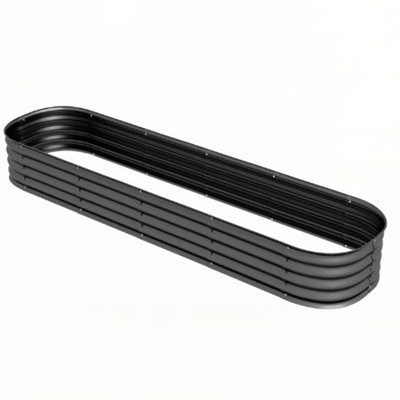 Lit de jardin surélevé en métal galvanisé avec conception modulaire et système d'auto-drainage pour une plantation extérieure polyvalente