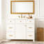 36" Bathroom Vanity with Ceramic Sink, White, Solid Wood Frame, Soft Close Doors, Adjustable Shelves, 3 Drawers ,Including Double-Depth Drawer for Hairdryer Storage