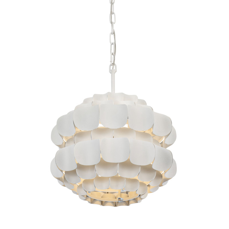 Luminaire suspendu 1 lumière Swoon, Blanc mat