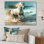 Cheval sur la plage II - art mural cheval pour le salon