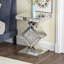 Pedestal Glass End Table