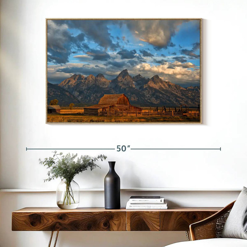 Rustic Wyoming, Cadre flottant en bois naturel, 43 po x 29 po