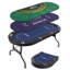 Table de poker pliable à 8 joueurs 71 po avec tapis de poker double face Rioloiuy, rails rembourrés et porte-gobelets, feutre de qualité casino