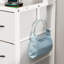 Bureau de meuble-lavabo lumineux à DEL avec 5 tiroirs, miroir tactile, prises de courant, tablettes ouvertes et crochet latéral, coiffeuse de maquillage moderne