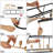 6-Light 50.4" Matte Black and Gold Linear Chandelier – Modern Mid-Century Rectangle Design