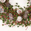 Couronne de Noël artificielle de 22 po en forme de brindille de campagne avec feuilles de pin et cèdre pour Noël