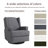 Upholstered Classic Wing Back Manual Handle Swivel Rock Glider Recliner-303197361